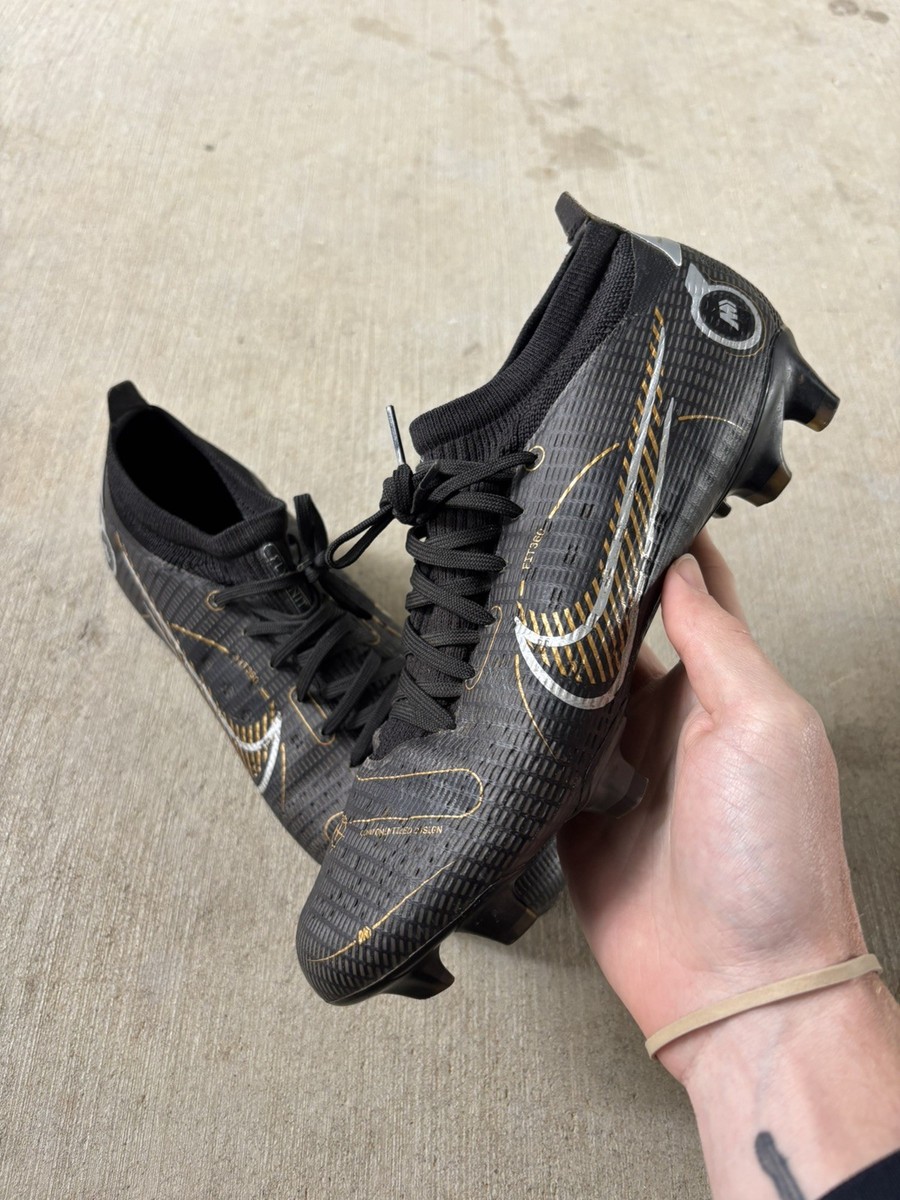 Nike Mercurial Vapor 14 Elite Fg Black-Metallic Gold Women's 8.5