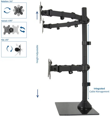 VIVO Quad Monitor Desk Mount STAND-V104A - Thumbnail 5