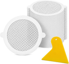 40 Pcs Shower Drain Hair Catcher Stickers with Scraper for Floor Drains