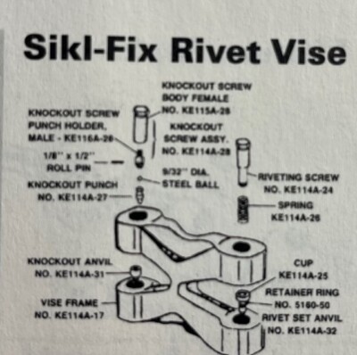 KE114A-27 Rivet Punch for Sikl-Fix Sickle Section Rivet Repair