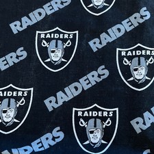 WIDE Vintage Raiders NFL Football Fabric 2 Yards