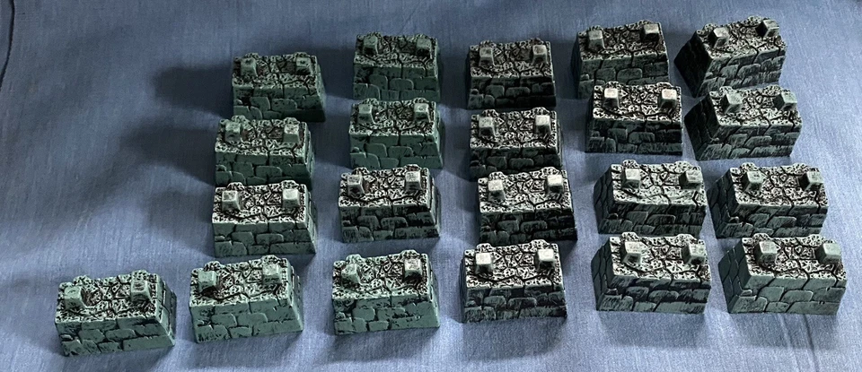 21 Battleground: Crossbows & Catapults Game Parts-Blue Knight Wall Bricks Moose - Image 3 of 3