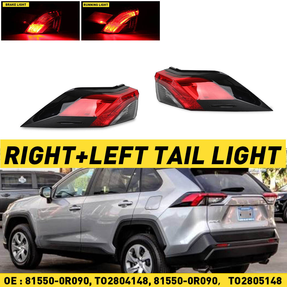 For 2019 2020 2021 Toyota RAV4 Rear Tail Light Outer Brake Lamp