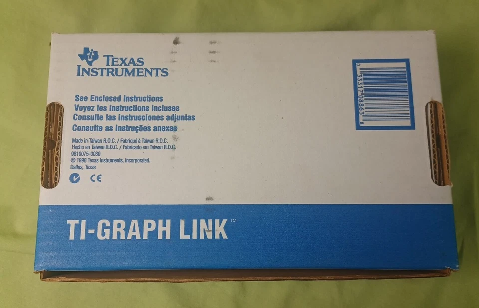 Cable de enlace Texas Instruments TI-Graph con caja y software vintage y raro Foto 3 de 4