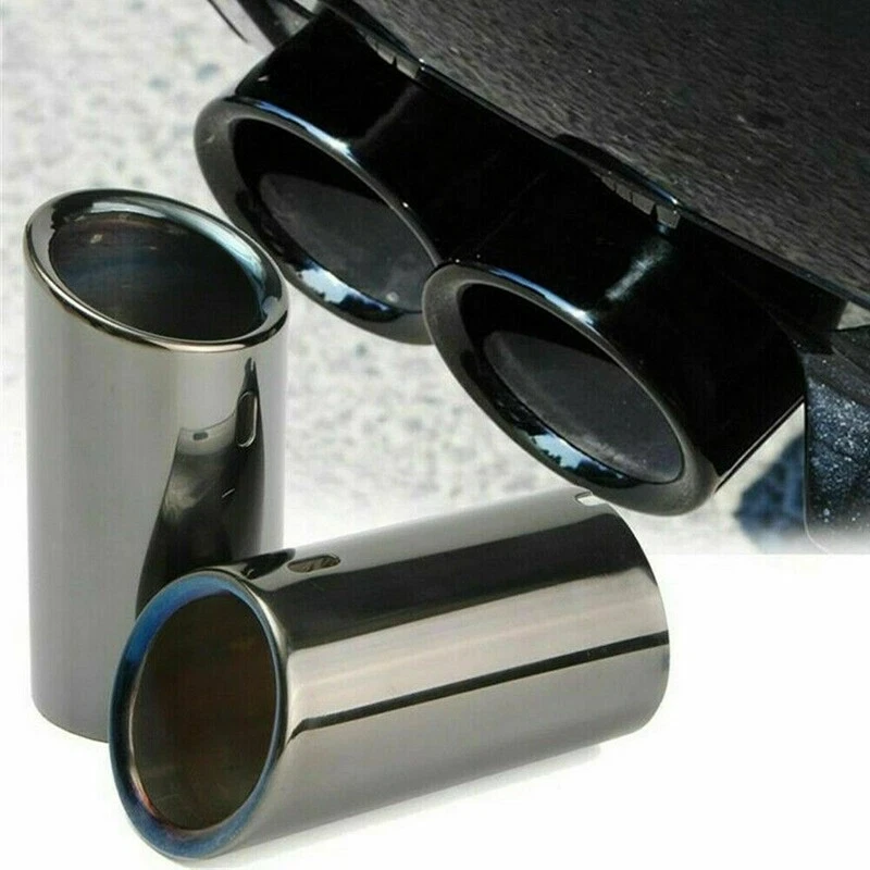 Tubo silenciador de escape de coche cromado negro para BMW 325i 328i E90 E92 2006-10 punta trasera Foto 3 de 4