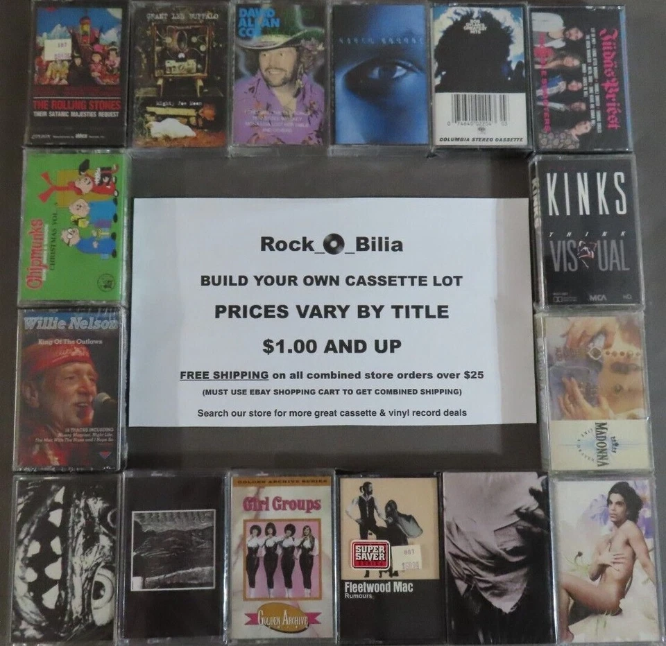 NEW SEALED ROCK POP R&B BUY $25 FREE SHIP BUILD YOUR CASSETTE TAPE LOT A - Image 2 of 4