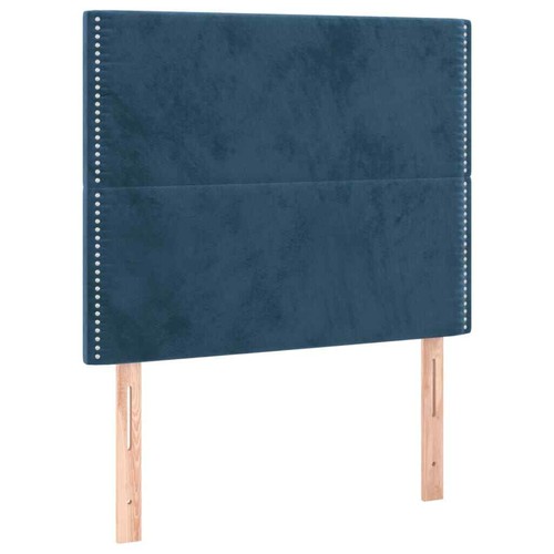 Kopfteile 2 Stk. Dunkelblau 100x5x78/88 cm Samt - Bild 2 von 8