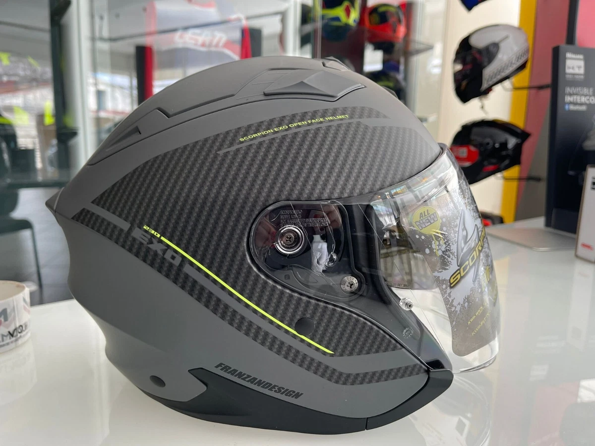 casco jet doppia visiera moto scooter SCORPION exo 230 grigio opaco  omologato