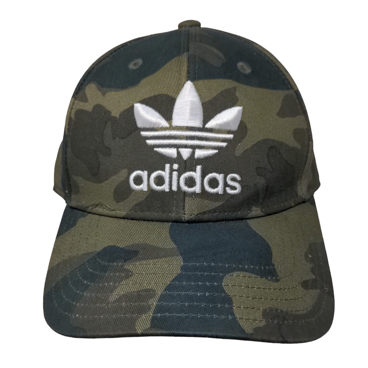 Adidas Snapback Hat Camouflage OSFM Adjustable Embroidered Trefoil