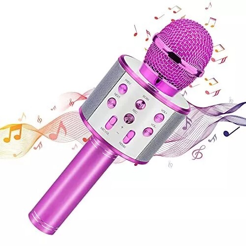 Toys for 5 6 7 8 9 10 Year Old Girls Karaoke Microphone for Kids Visit - Picture 1 of 7