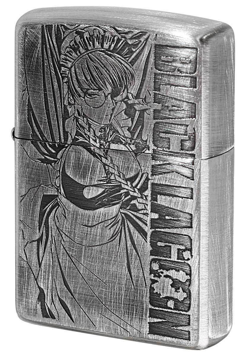 Zippo Black Lagoon Roberta Silver Brass Double Side Processing