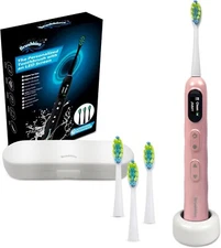 Electric Toothbrush with Wireless Rechargeable Sonic Pink Toothbrush Pack of 1