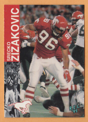 Srecko Zizakovic 1995 REL CFL card #18 Calgary Stampeders  Ohio State Buckeyes