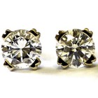 GIA certified new 14k white gold 1.42ct SI1-2 G round diamond stud earrings — photo 2