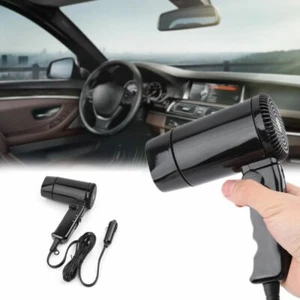 Sèche-cheveux de voiture pliant Cigarette Légère Séchoir double vitesse pour le camping de voyage 12V