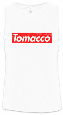 Tomacco Herren Tank Top Sign Symbol Logo Tobacco Tomato Smoker Smoking Gardener