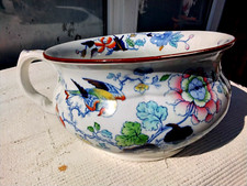 ANTIQUE VINTAGE MASON'S CHAMBER POT FLOWER POT PLANTER JARDINIERE