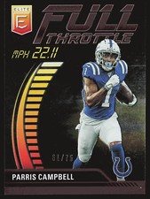 2023 Donruss Elite #FT-PC Parris Campbell Full Throttle Red #/75 SN