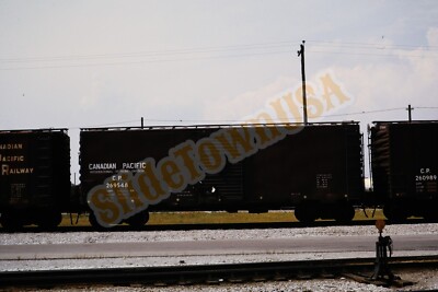 Vintage 1973 Train Slide CP 269548 Canadian Pacific Railway Boxcar X5J135
