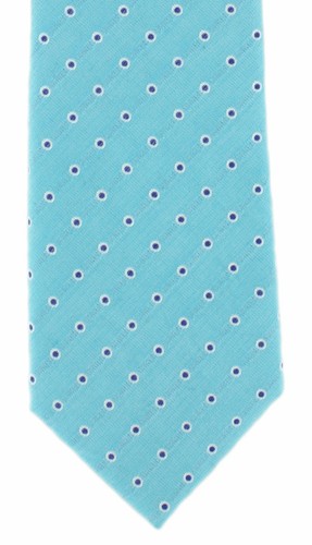 Outline Spot Silk Cotton Blend Tie - Picture 17 of 18