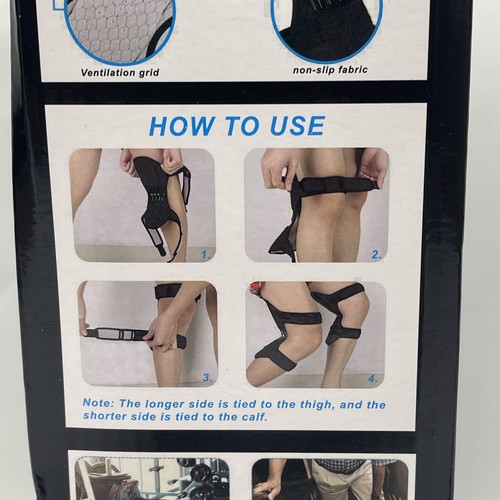 PowerKnee Supporto Articolazioni Ginocchiere Molla Caricato Rimbalzo Sport Sollevamento Protezione - Foto 6 di 7