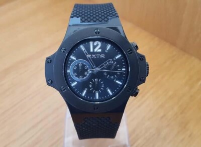 Herren Damen Unisex LTD Edition RXTR LTDR1 schwarz Gummi Chrono Taucher Stil Uhr