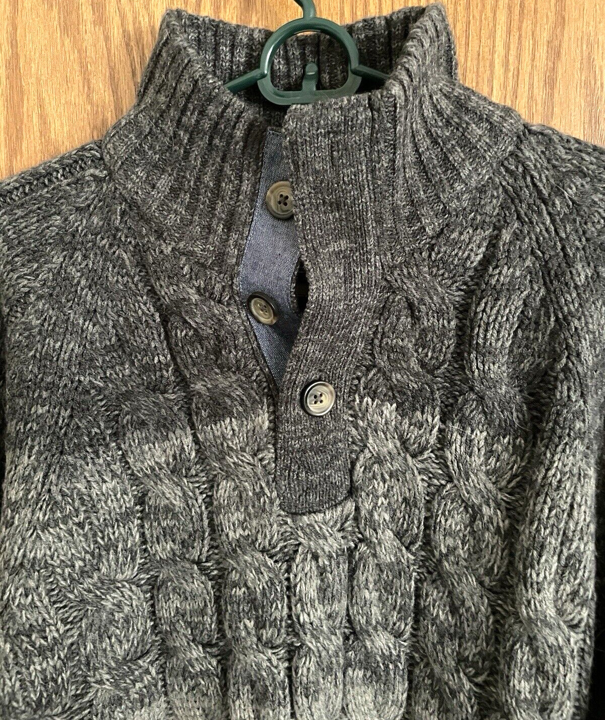 Weatherproof Gray Pullover Cable-knit Sweater Moc… - image 4