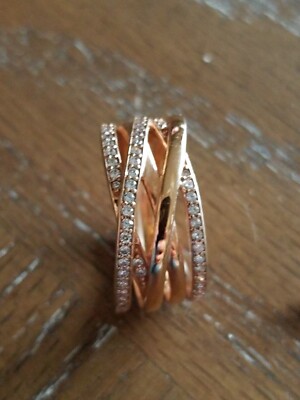 New Authentic Pandora Rose Entwined CZ Ring 180919CZ-60 Size