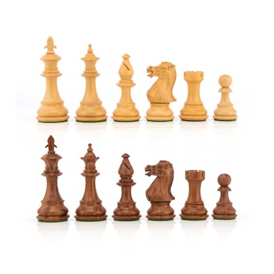3.75'' Victor Staunton Chess Pieces only in Golden Rosewood -Weighted