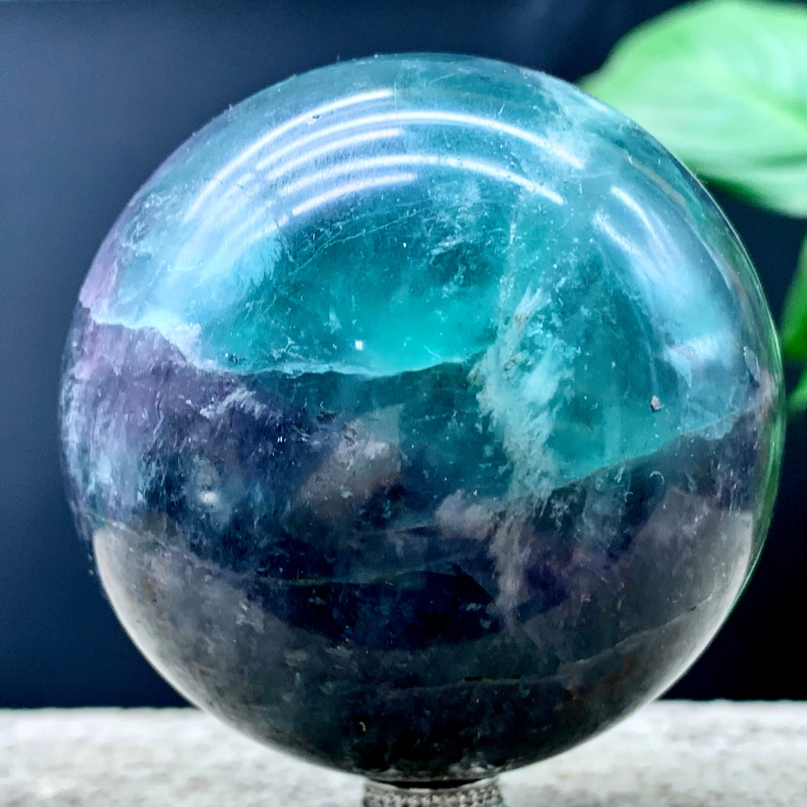 349G Stunning Green Fluorite Crystal Ball for Healing & Energy Work