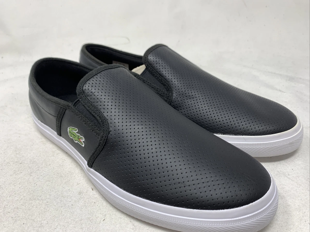 Lacoste gazon leather slip on sale