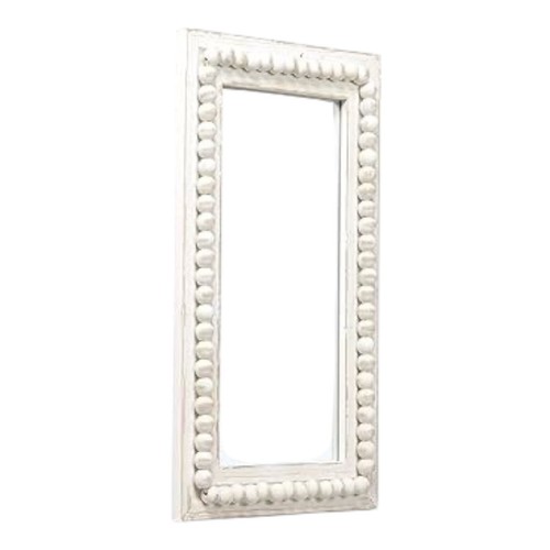 Farmhouse Mirrors for Wall Decor with Beaded Border 24 Inches Rustic Wood NEW
