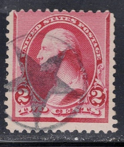 SCN 220, 1890-93 2 cent Washington, fancy cancel, ULH