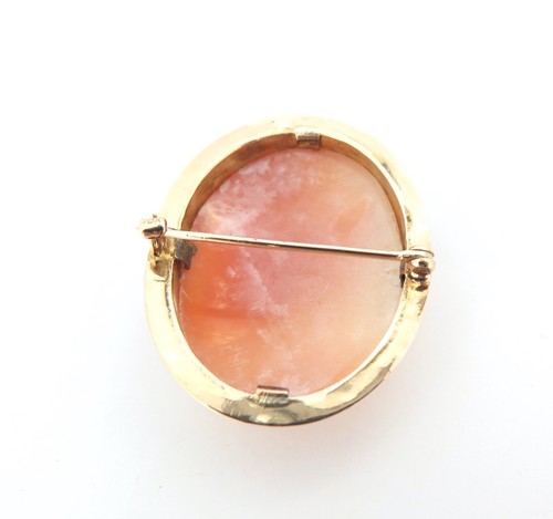 Beautiful Vintage 10ct Yellow Gold Agate Cameo Portrait Brooch 5.91g - Picture 7 of 11