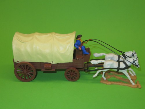TIMPO TOYS Planwagen 2.Version Achsen + Räder und Kutsche in dunkelbraun rar - Bild 2 von 4