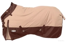 Winter Horse Turnout Blanket - 1200D - Snuggit Neck - TAN/BROWN - 69"-84"