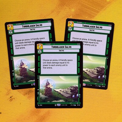 3x Turbolaser Salvo 131 JTL Jump To Lightspeed PLAYSET SWU Event Tactic