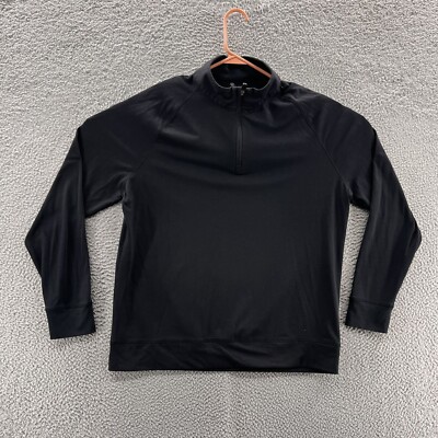 G Fore Sweatshirt Men Large Black 1/4 Zip Golf Performance Sport Lightweight