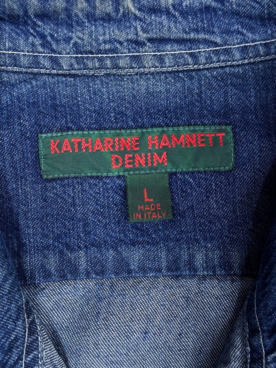 Vintage Katharine Hamnett Denim Shirt OverShirt Dark Blue Vintage Katharine Hamnett Denim Shirt OverShirt Dark Blue