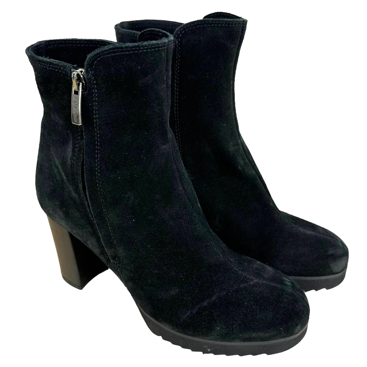 La Canadienne Myranda Suede Bootie Black Women s Size 7.5M New Without Box