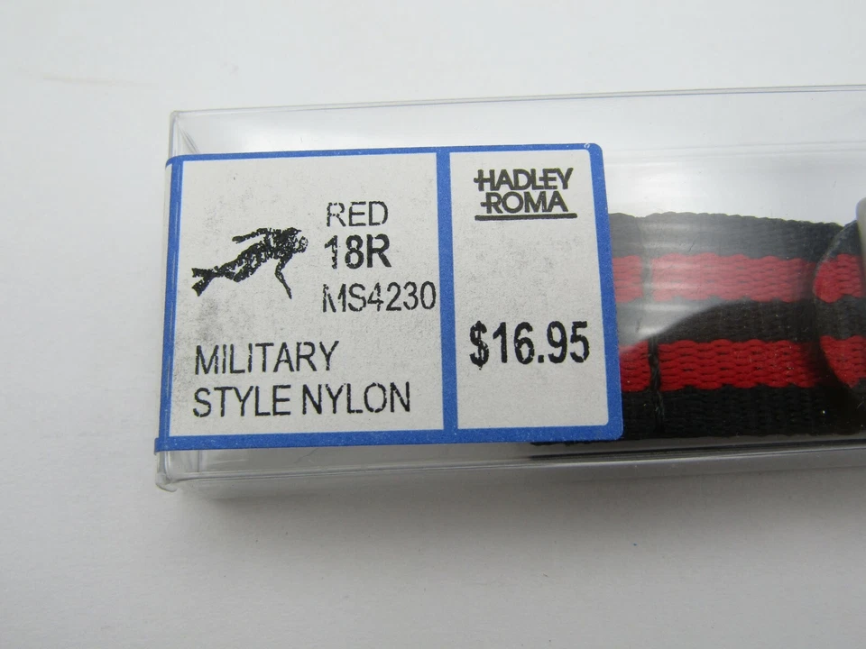 CORREA RELOJ DE BUCEO HADLEY ROMA ESTILO MILITAR MS NYLON ROJA 18R MS4230 wb9 Foto 2 de 3