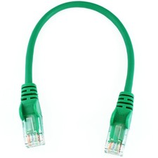 EXTRA SHORT 25cm ETHERNET NETWORK CABLE Cat5e Small Internet PC Patch Lead Green