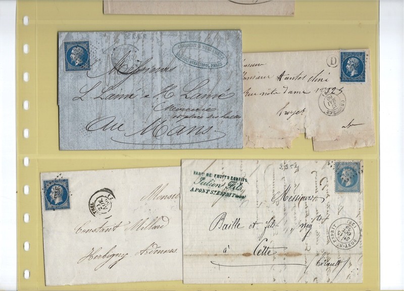 FRANCE FOLDED  ENVELOPES CLASSIC OLDER CANCELS! LOT OF 5 GORGEOUS F VF #21