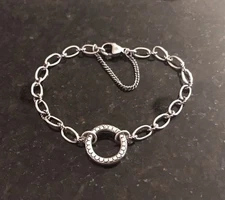 James Avery Ornate Circlet Changeable Charm Bracelet Sterling Silver