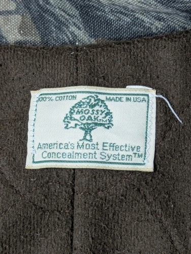 Vintage Mossy Oak Coveralls Men XL Full Foliage Camo 90s Fleece Line Hunting USA - Picture 3 of 17