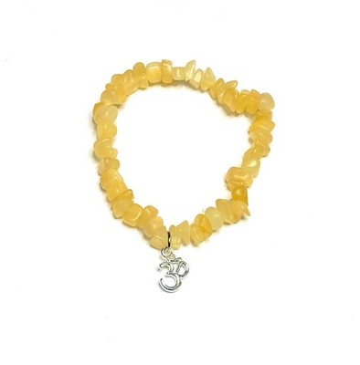 Bracciale elastico in cristallo naturale di ossidiana fiocco di neve da 6 mm, confezione da 6 pezzi, 7,5 pollici - Italia
