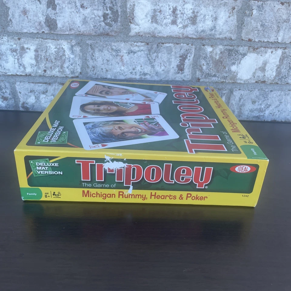 Ideal Tripoley 棋盘游戏密歇根拉米卡和筹码密封全新开箱 — 第 2/4 张图片