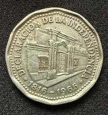 Argentina, 1966 10 Pesos, Lightly Circulated, 150th Anniversary Coin