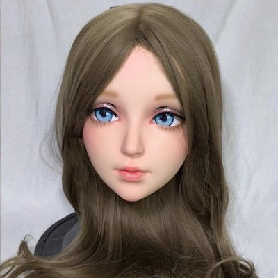 Doll Half Head Shell Headgear Oval Anime Face Kigurumi Mask CD