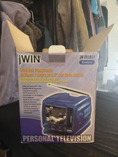 jWIN JV-TV1011 Translucent 5.5 Black White Personal Television w/ AM/FM Radio